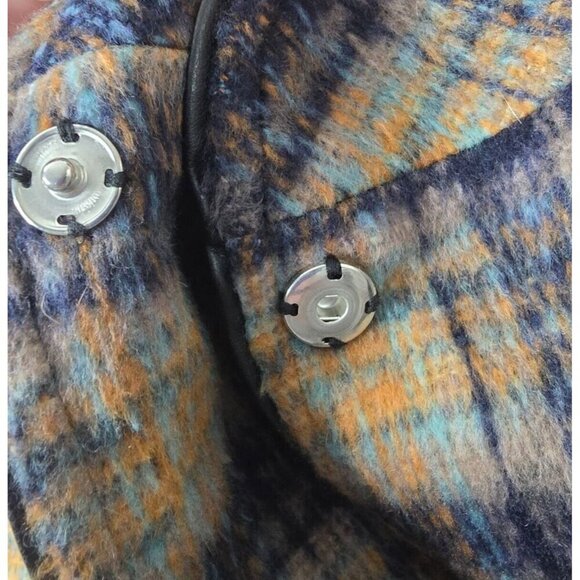 Andersen & Lauth Vest OS Pockets Plaid Sleeveless Mock Neck Snap Closure Casual - Picture 9 of 13